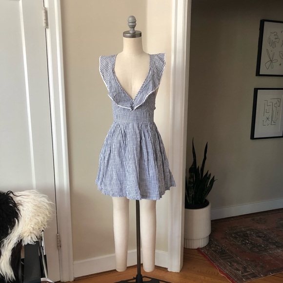 Free People Dresses & Skirts - Free People seersucker cotton mini dress sz XS